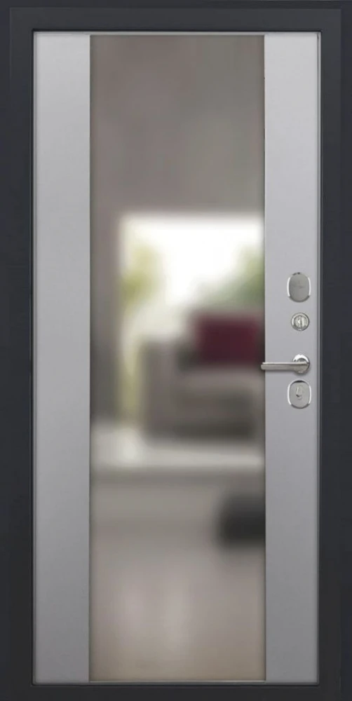 Входная дверь ДвериПРО Rosna Алиса (16мм, ПВХ софт грей, зеркало) DPRO220483 внутренняя сторона